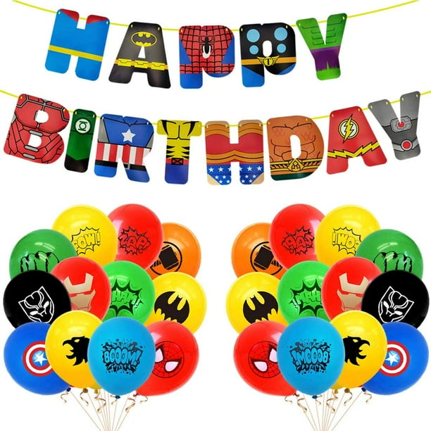 24PCS Superhero Balloons 12inch Latex Balloons Superhero Party Favors for Kids Birthday Party Decorations 24PCS Superhero Balloons 12inch Latex Balloons Superhero Party Favors for Kids Birthday Party Decorations